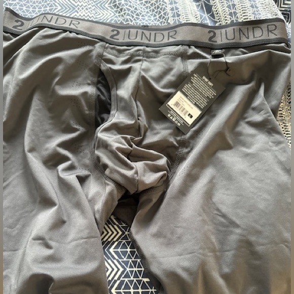 NWT 2undr Sport Shift long leg (9” inseam) boxer briefs, size Large; charcoal - Picture 3 of 3